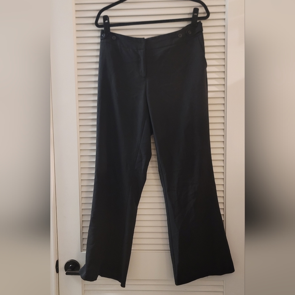 Studio 1940 - (Petite) Black Wide-Leg Pants With Pockets